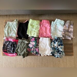 11 Pieces - Girls Size 7, 7/8 & 8 Bundle of Used Shorts